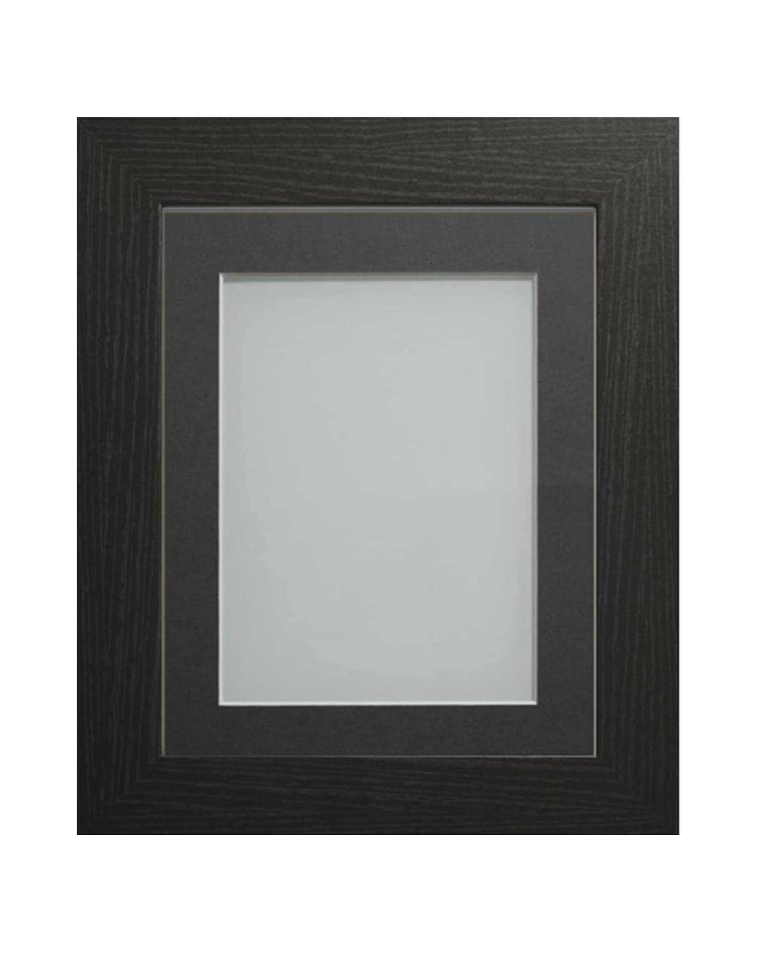 Frame Company Watson Black Picture Photo Frame fitted with Perspex, 36x24 inch with Grey Mount for image size 30x20 inch