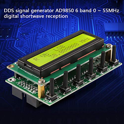 Image of Walfront Digital Shortwave Radio Ham Receiver Kit AD9850 Module Board with LCD Display DDS Generator 6 Bands 0~55MHz