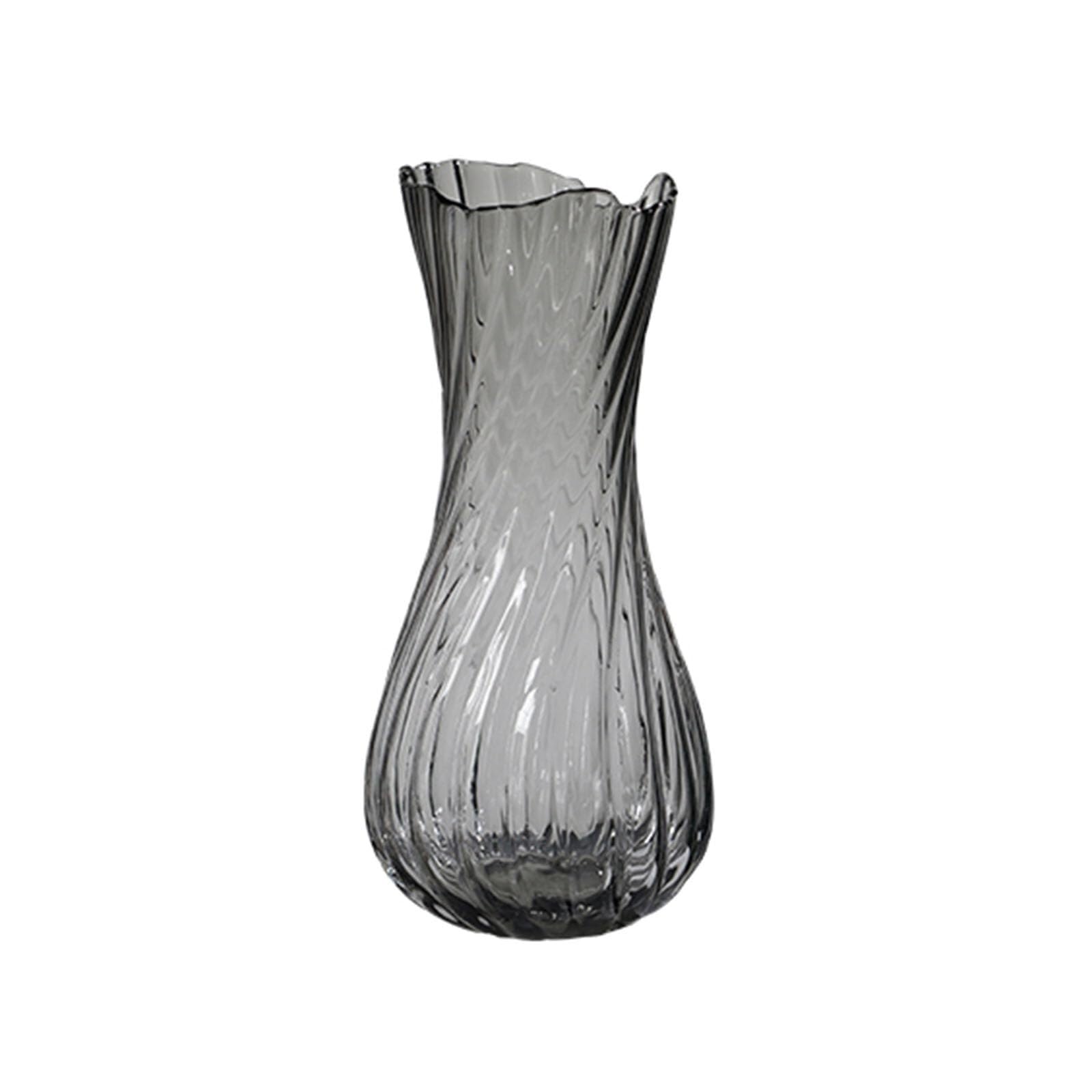 Entryway Decor Countertop Flower Vase Glass Decorative for Water-Raising Flowers Unique House Gifts(Grey 2,30.5CM)