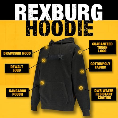 DEWALT Rexburg Men's Water Resistant, Cottonpoly, Heavy Duty, Work Hoodie2