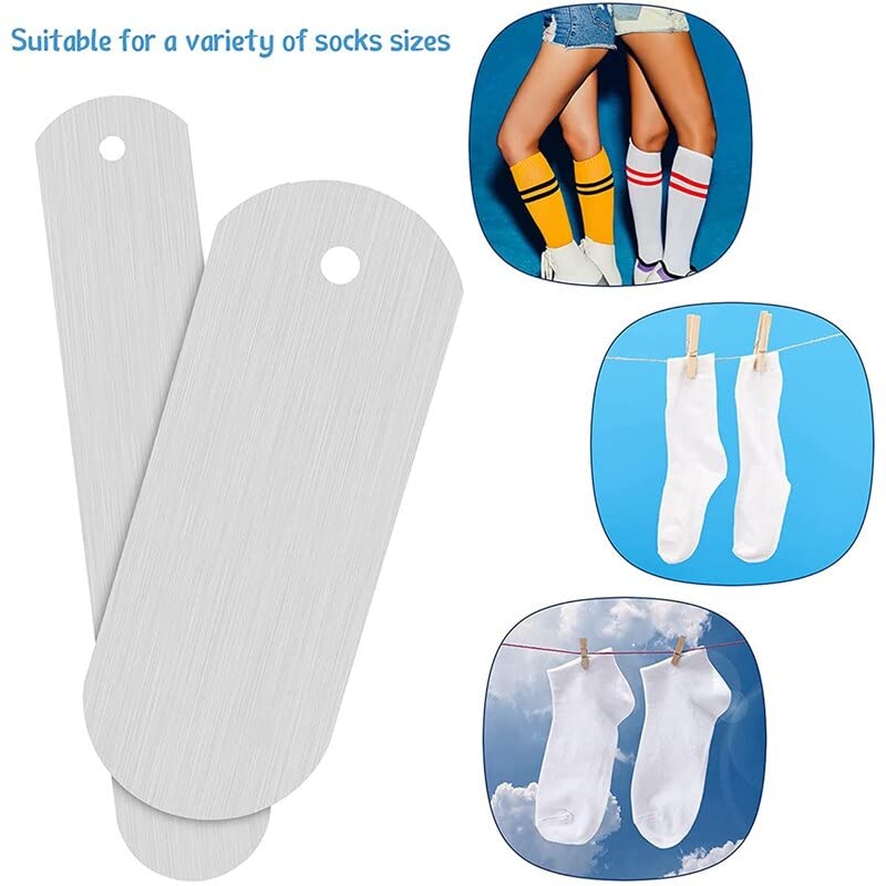 Tool Part for Retail 4 Pieces Metal Straight Sock Jigs Sublimation Crew Sock Jigs Dye Printing Heat Press Transfer Socks Accessories,2 Sizes - (Color: Silver)