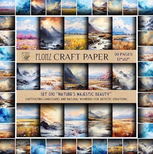 Papier de scrapbooking Flonz vintage | 30 pages nature 30,5x30,5 cm pour vos albums photos