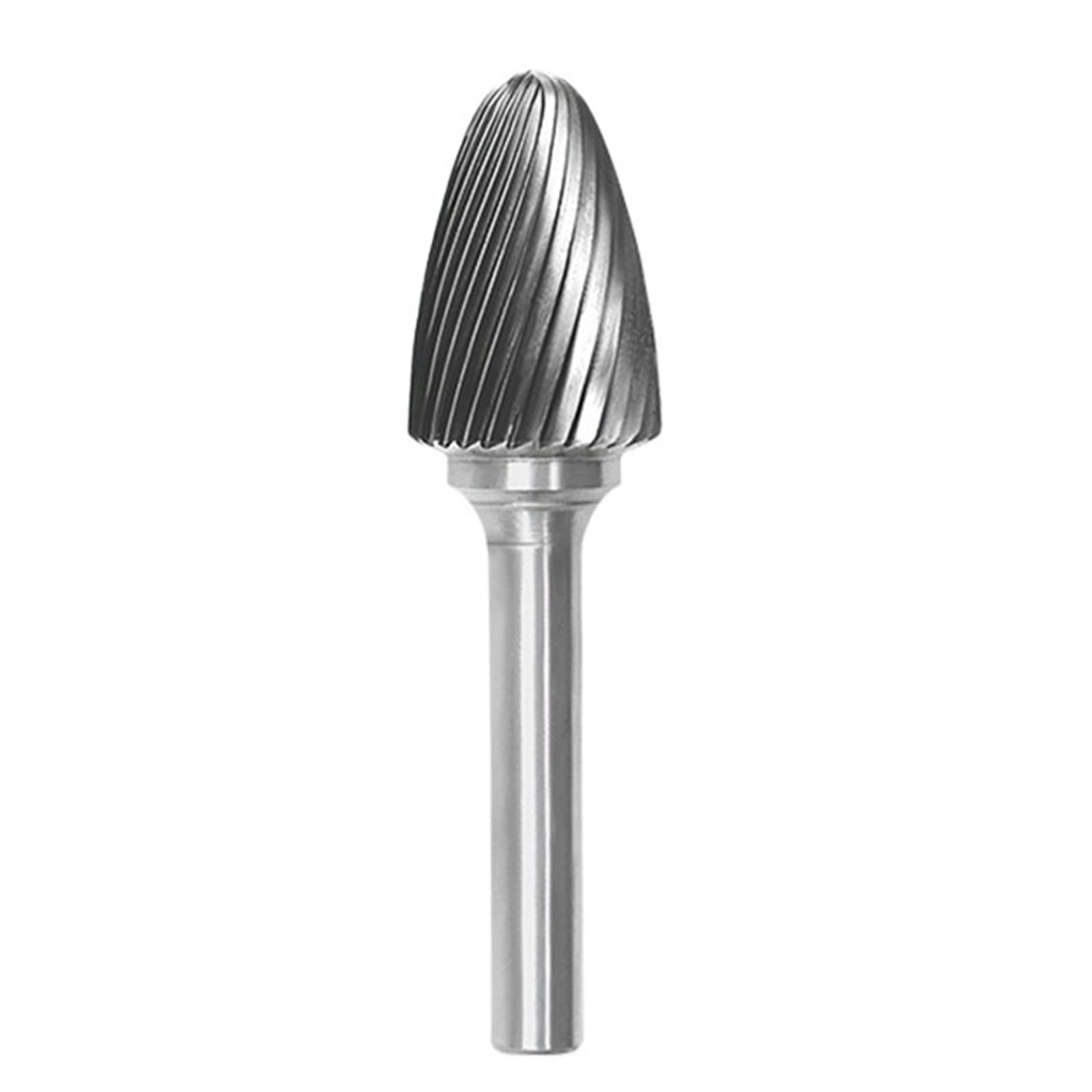 1pc F/FX Arc-Shaped Round Head Carbide Rotary File Point Burr Mold Milling Cutter Engraving Drill Tools Grinder 6mm-16mm(F1625M06)