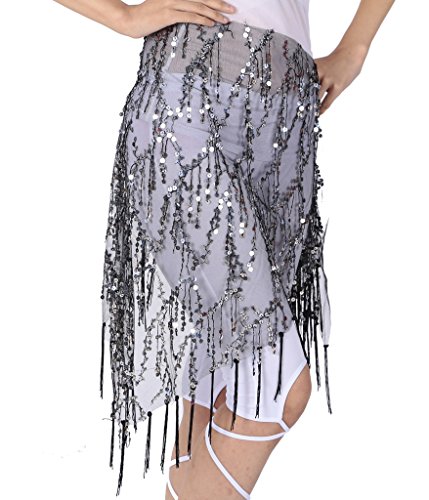 Belly Dance Sequin Triangle Hip Scarf2