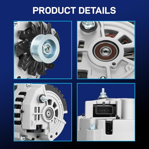 Image of New Alternator Compatible with Chevy 1994-1995 K1500 C1500, 1994-1995 C1500, 1994-1995 K2500, 105A 12V CW, 4.3L 5.7L 7.4L, 400-12117, 8165-7N-6G