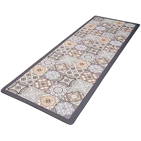 RECYCO Küchenläufer Küchenmatte PVC 60x180 10mm Dick, rutschfest Wasserdicht Waschbar Küchenteppich Teppich Läufer Küche Cover