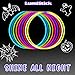 Lumistick 22 Inch Glow Stick Necklaces | Non-Toxic & Kids Safe Light Up Neckwear | Bendable Sticks with Connectors | Glows in The Dark Night Party Favor (Color Assortment, 200 Necklaces)