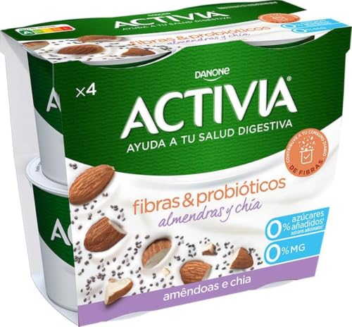 Bífidus con semillas chía y almendras desnatado Activia pack 4 x 115 g