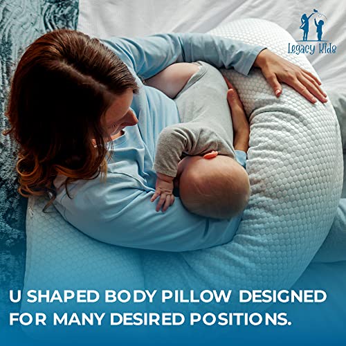 Legacy Kids 0003 Pregnancy Pillows For Sleeping | Cooling Pregnancy Pillow For Pregnant Women To Sleep | Gel Memory Foam Side Sleeper Body Pillow | U Shaped Body Pillow thumb #4
