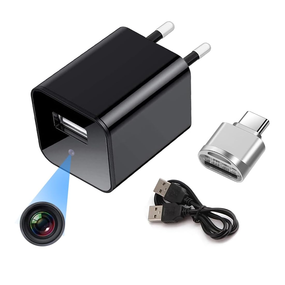 1080P USB Charger Mini Camera – Motion Detection, Loop Recording, No Wi-Fi, Support Up to 256GB Card – Home & Office Security Surveillance Camera with Free Type-C OTG Connector-picture-24