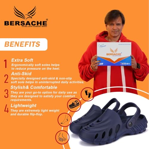 Image of BERSACHE Extra Soft Classic Casual with Regular wear with Ultra Soft & Flexibility Technology Clog for Men's