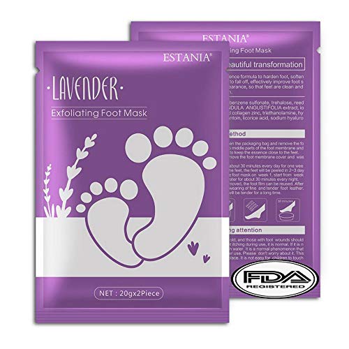 Natural Foot Peel Mask,Upgrade Exfoliating Booties for Dry Cracked Feet,Peeling off Dead Skin & Calluses to Make Feet Baby Soft & Smooth (1 Pair)