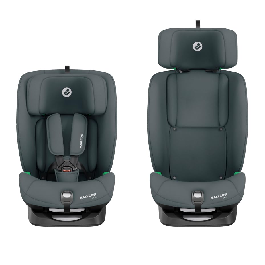 Maxi-Cosi Onyx silla de coche multiedad, 5 posiciones de reclinado, protección G-CELL, Arnés de seguridad de 5 puntos, Silla de Coche ISOFIX,15 meses-12 años, Full Graphite