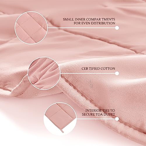 CYMULA Weighted Blanket for Adults (20lbs 60"x80" Queen Size) - Cooling Breathable Heavy Blankets for Summer Winter - Ultra Microfiber Soft Comfort Throw with Glass Beads - Gifts for Men/Women