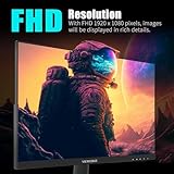 Viewedge 24 Inch Gaming Monitor with 180Hz, VA 1ms, FHD 1080p and HDR 10 PC Computer Monitor with 100% sRGB, Bluelight Filter, 2 HDMI & 1 DP Port, Support Freesync and Wall Mounted - Image 3