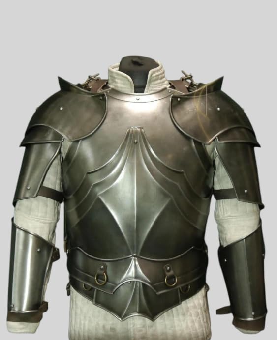 Armure de chevalier médiéval en acier demi-corps pour cosplay historique