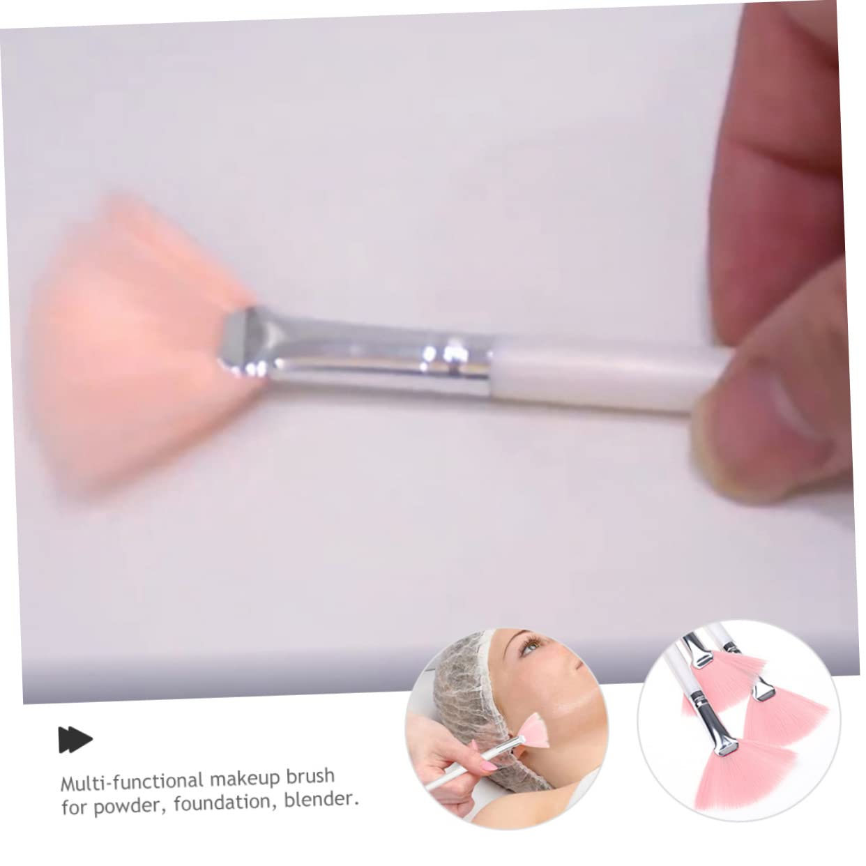 MAGICLULU 4 Set Di Pennelli Per Il Trucco Del Viso Con Manico Per Donna Set Di Pennelli Per Il Trucco Per Fondotinta E Fissante Impugnatura Comoda Per Luso 6 Pezzi*4