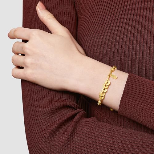 CHOW SANG SANG 999.9 24K Pure Gold Cultural Blessings Inspired by Five Emperor Coins Bracelet for Women 18cm 95773B Price-by-Weight 14.22g Gold2