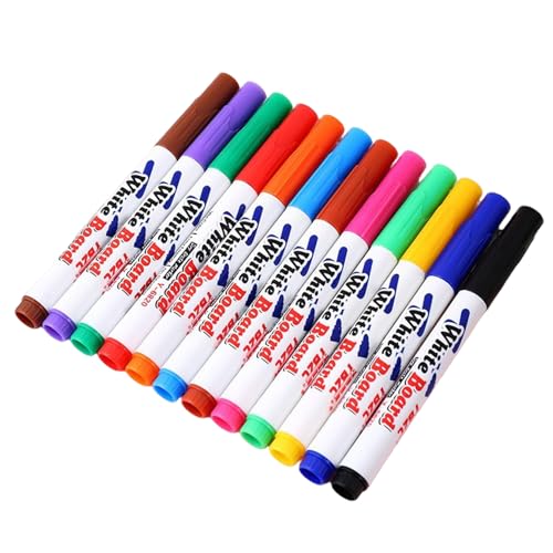 Upiulote 12 Piezas de Dibujo mágico de Dibujo mágico 5 Pulgadas seguras y Divertidas Coloridas Tinta flotantes Juego de bolígrafos de Tinta borrables Marcador de Pizarra borrable para niños para