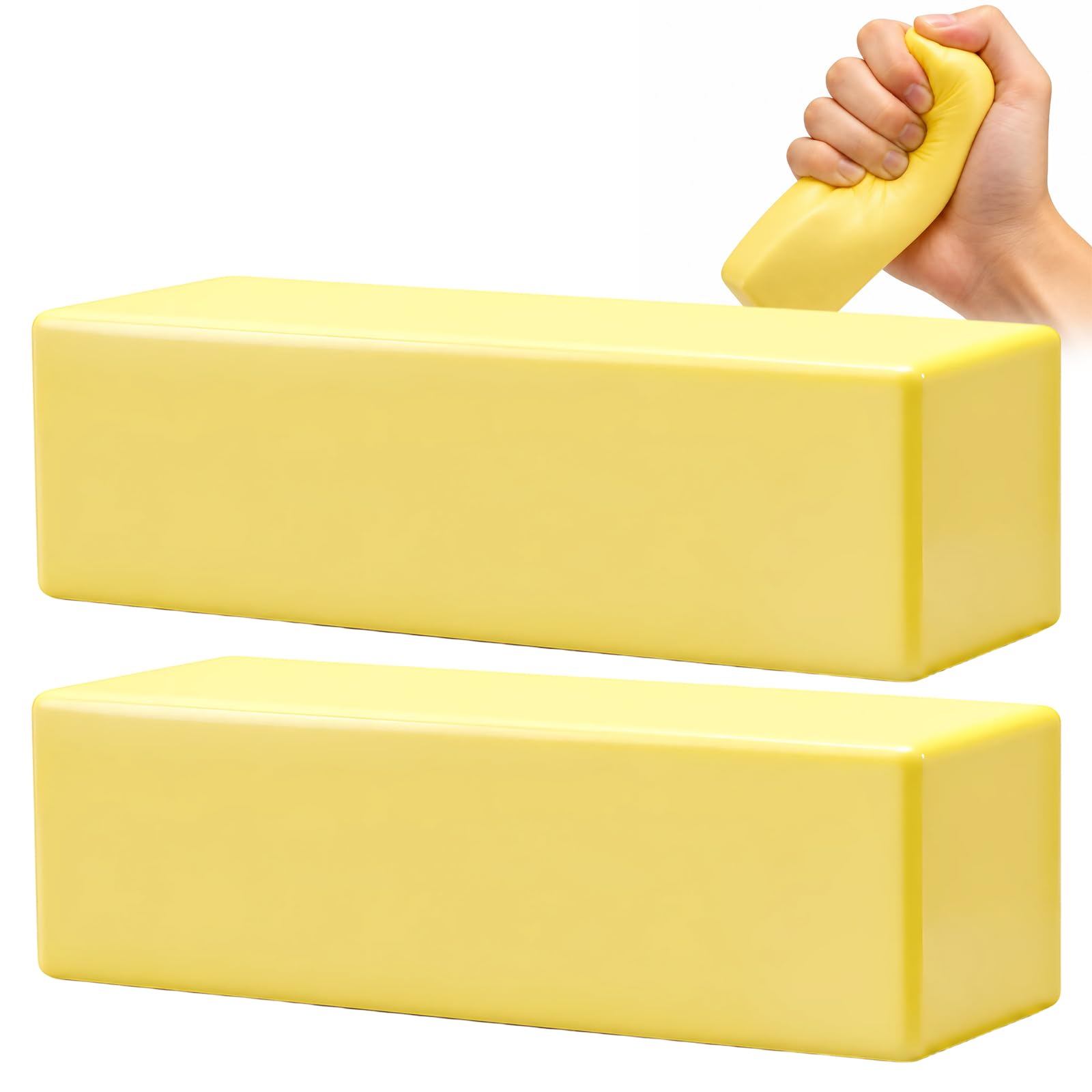 2Pcs Butter Squishy, Soft Sensory Fidget Set for Desk and Travel, Gentle Texture ﻿