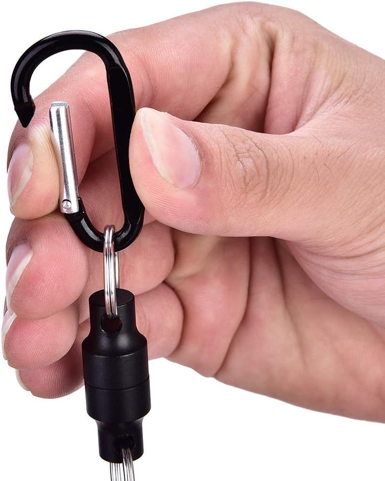 Magnetische Net Houder Aluminium Clip Magnetische Net Release Voor Vliegvissen - Aluminium Clip Om Schepnet Aan Je Vest Te Hangen (magneet Haak) Visgerei Magneet Tool