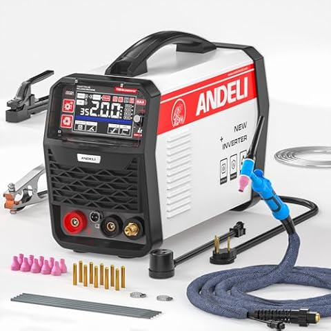 ANDELI Tig Welder,HOT/MMA/CLEAN/TIG Pulse TIG Welder,200Amp 110V/220V IGBT Digital Inverter TIG Welding Machine TIG-250MPC Cover