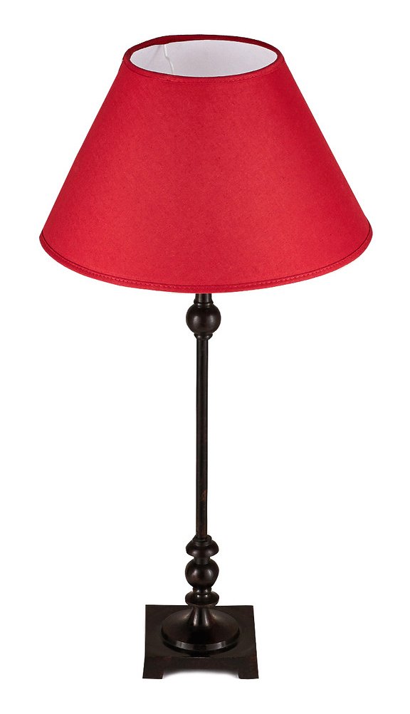 KAPOOR LAMP SHADES Jantine Black & Red Finish Metal Table Lamp with Maroon Shade | Modern Designer Bedside & Living Room Decorative Table Light (Bulb Included) 3