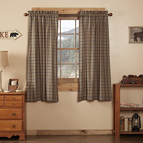 VHC-Brands-Rustic-Lodge-Window-Wyatt-Short-Curtain-Panel-Pair-Khaki-Tan VHC Brands Rustic Lodge Window Wyatt Short Curtain Panel Pair Khaki Tan