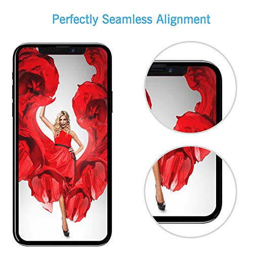 Luvvitt Iphone Xs Max Tempered Glass Screen Protector Case Compatible/Friendly 3D Curved Edge Shield For Apple Phone Xs Max 6.5 Inch 2018 - Clear/Black #TOP4