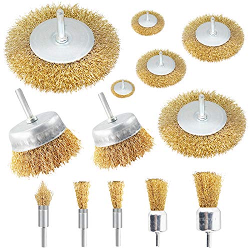 13 piezas de cepillo de alambre de acero, kit de cepillo de...