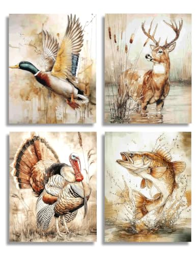 Image of Frimeeme Hunting Decor, Vintage Hunting Nursery Decor Wall Art, 8x10