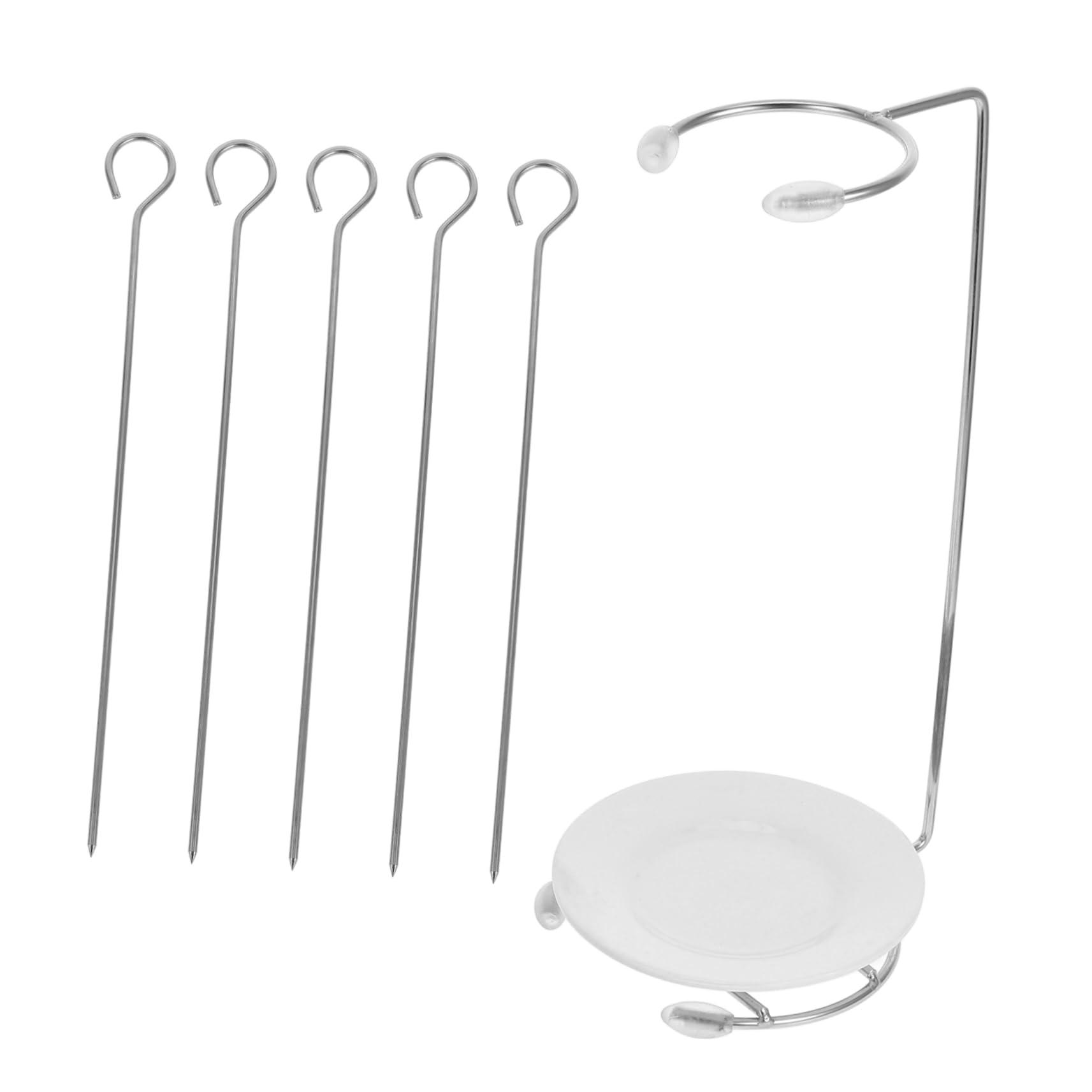 Supporto Facile Barbecue Inox Acciaio Spiedini per in e with Design da Riporre e Cottura Uniforme, per Picnic e Campeggio All'aperto