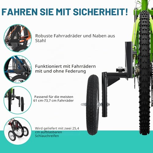 Moshay Verstellbare Fahrrad-Stabilisatoren für Erwachsene, passend für 61 cm bis 73,7 cm – hochwertig, strapazierfähig
