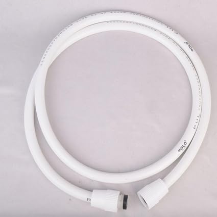 POLOSTAR Shower Tube 1.5 Meter Heavy Premium White Pvc Flexible Hose Pipe|Bathroom & Toilet Use|Heath Faucet|Hand Shower|Jet Spray|Wash Basin|Kitchen Sink|Flush Tank|Pack Of 1