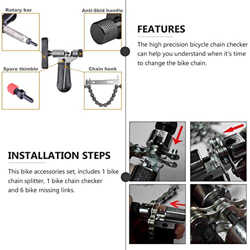 BESPORTBLE Kit de reparo de corrente de ciclismo universal para remoção de corrente de bicicleta, fe