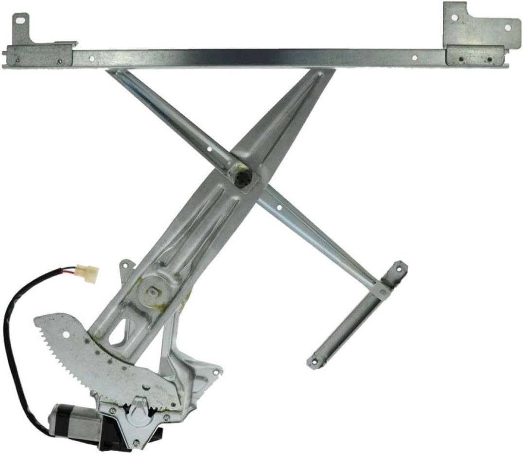 Front Power Window Regulator w/Motor Driver Side 7-Gear Tooth Quantity Galvanized Steel 741-982 125-58555L MR264239 WRA51395