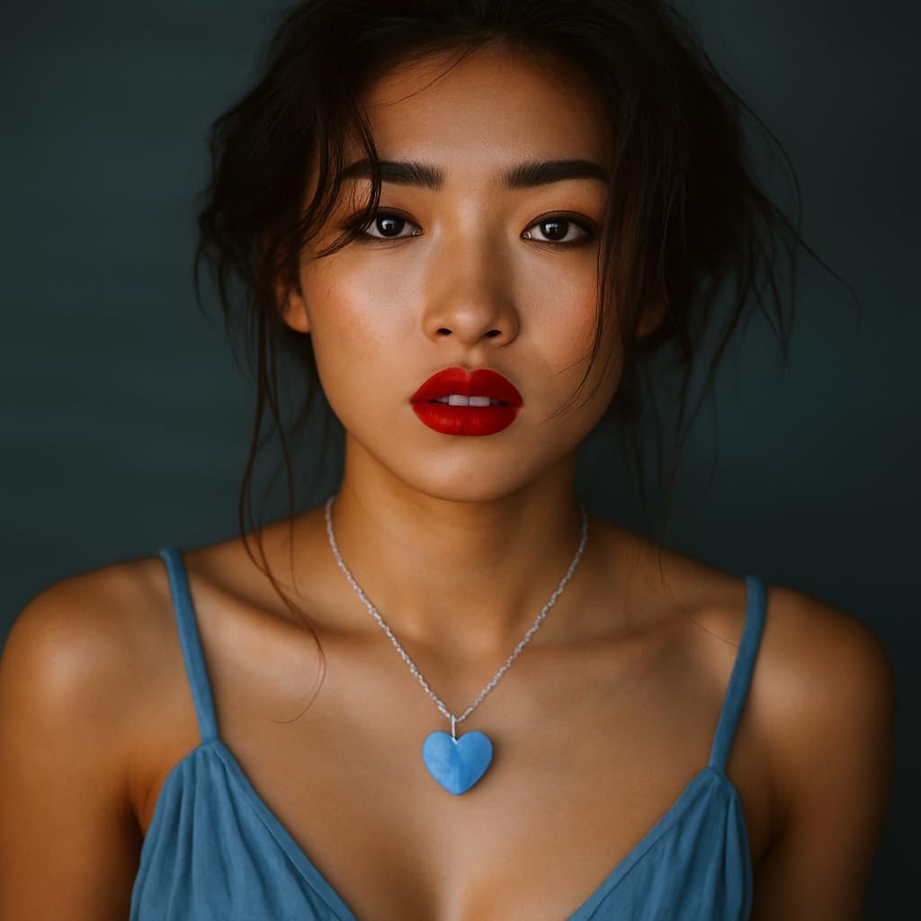 Heart Necklace for Men & Women | Natural Gemstone Pendant, Chain 16+2 Inch Adjustable | Healing Crystal Jewelry 15–25 Carat - Image 2