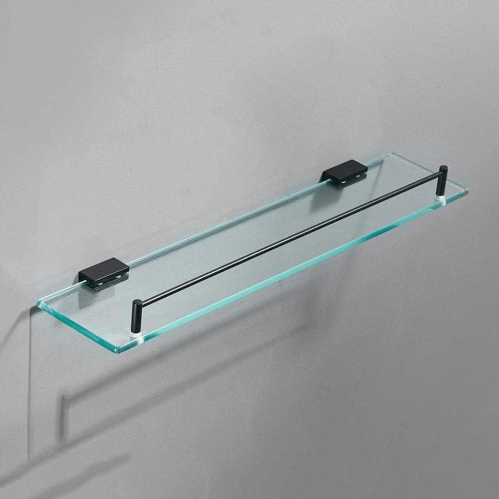 Shelf- Bathroom Glass Shelf Tempered Extra Thick Retangular Storage Organizer Wall Mount
