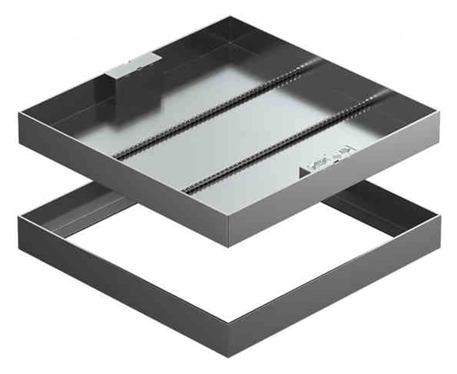 GLDYTVF Stainless Steel Square Access Cover with Handle for Underground Drainage, Hidden Septic Tank Lid, Durable Drainage Access Panel for Sewage Systems.