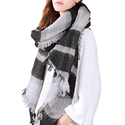 DiaryLook Winter Long Tartan Checked Scarfs Ladies Scarves Shawl Wraps for Women