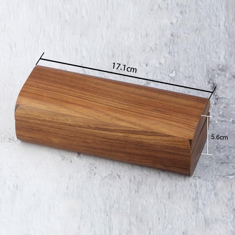 Etui na okulary Drewniane pudełko na okulary, czarne pudełko na okulary z drewna orzechowego, pudełko do przechowywania okularów krótkowzroczności, odpowiednie dla osób, które potrzebują okularów