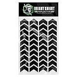 Bright Knight Decals Chevron Hard Hat Reflective Stickers, 1' Black Acyclic Adhesive Vinyl Tape Made with 3M Reflector Tape, Bicycle Helmet Reflective Tape Outdoor Waterproof for High-Visibility