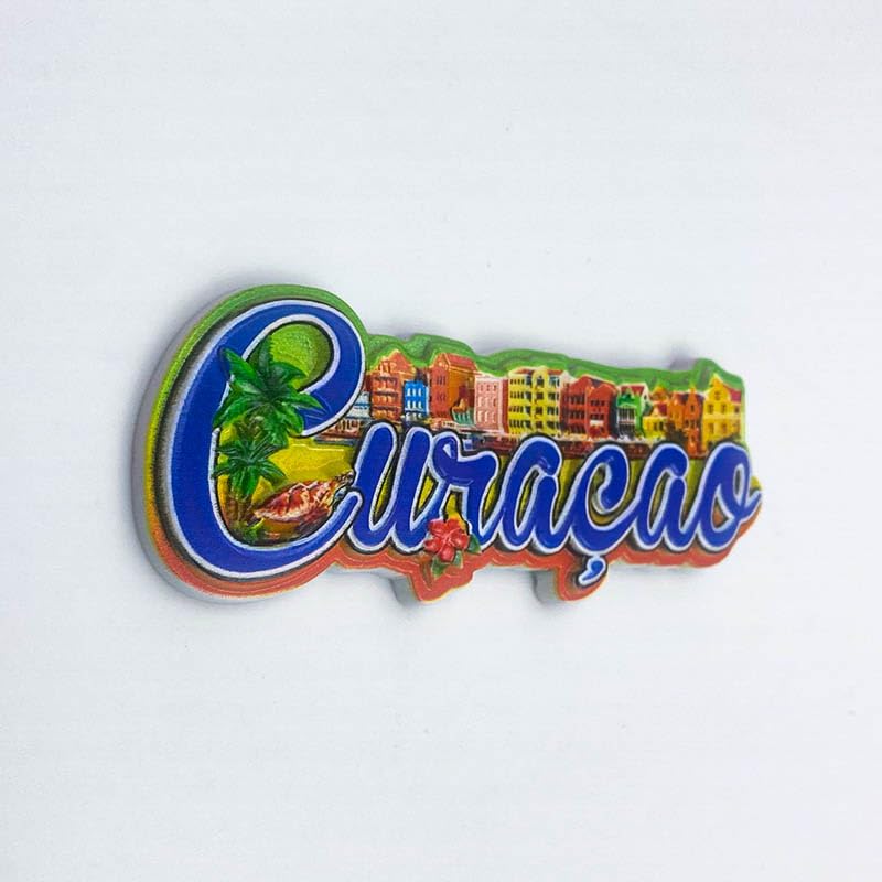 Imán decorativo para refrigerador Curacao, 4.5 x 11.5 cm miniatura 1