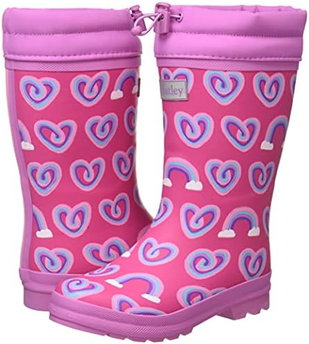 Hatley Girls Rain Boot, Twisty Rainbow Hearts, 4 Toddler Review | Image 5