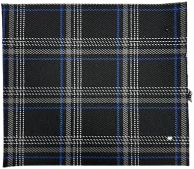 Plaid Acrylic Twill Upholstery Fabric (Royal Blue)