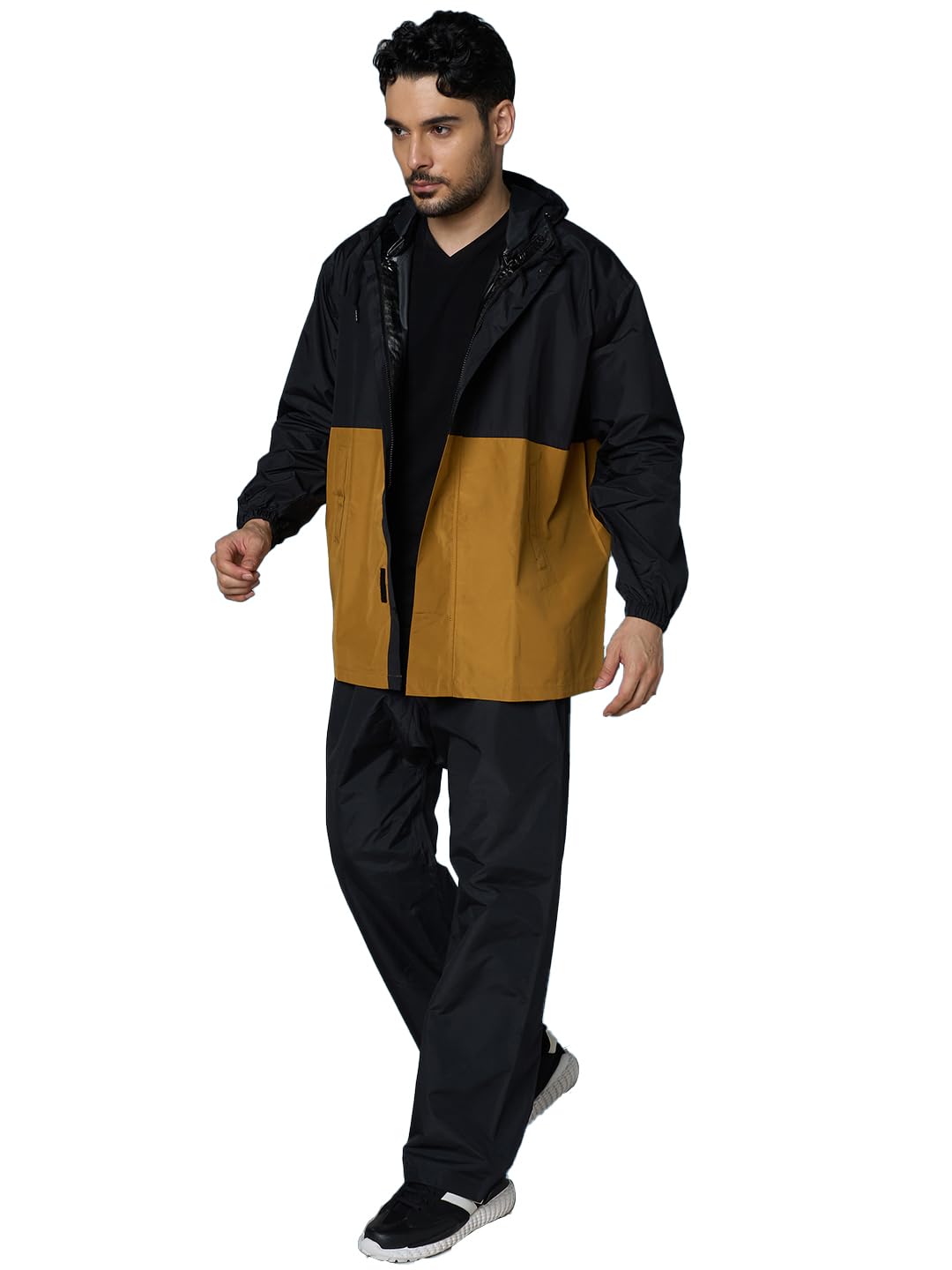 real rainwear Real Raincoat for Men - Waterproof Bike Rider Rainwear with Adjustable Hood, Pockets & Carrying Pouch | Polyester Jacket, Pants, & Zipper Closure - Blackberry-picture-25