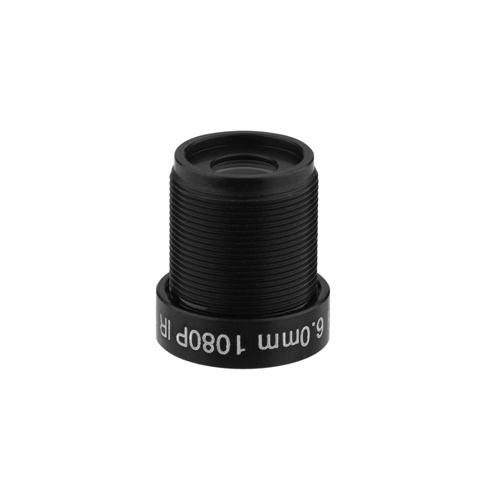 6mm CCTV Camera Lens, M12*0.5, Grandangolo, Fisso, Black, Supporto IR, 58° Vision, 2 Milioni di Pixel