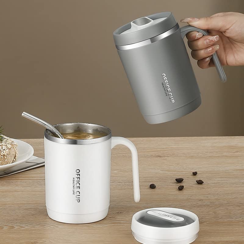 Tazza Termica In Acciaio Inox BOBBER 295 Ml Con Manico E Coperchio, Doppia Parete Isolante, Colore Lucido - 2