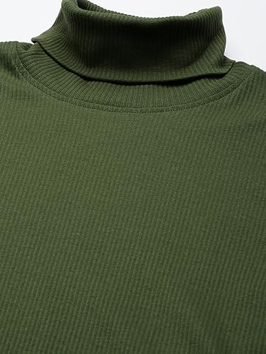 Image of TWIN BIRDS Women Cotton Turtle Neck Ribbed Tee | Full Sleeve Winter Top