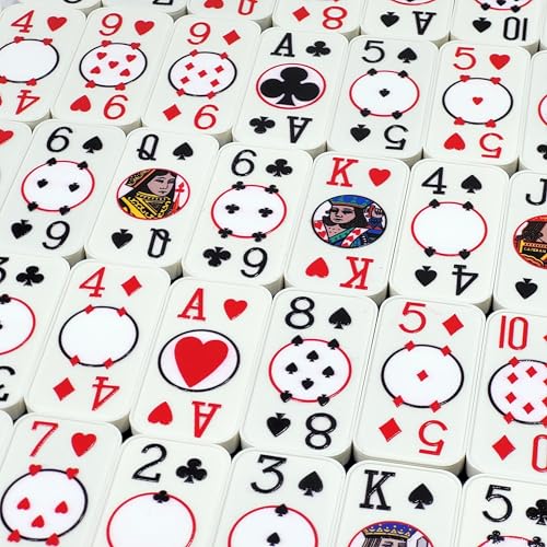 Cardian Poker Dominoes, cartas de poker duraderas plástico miniatura 4